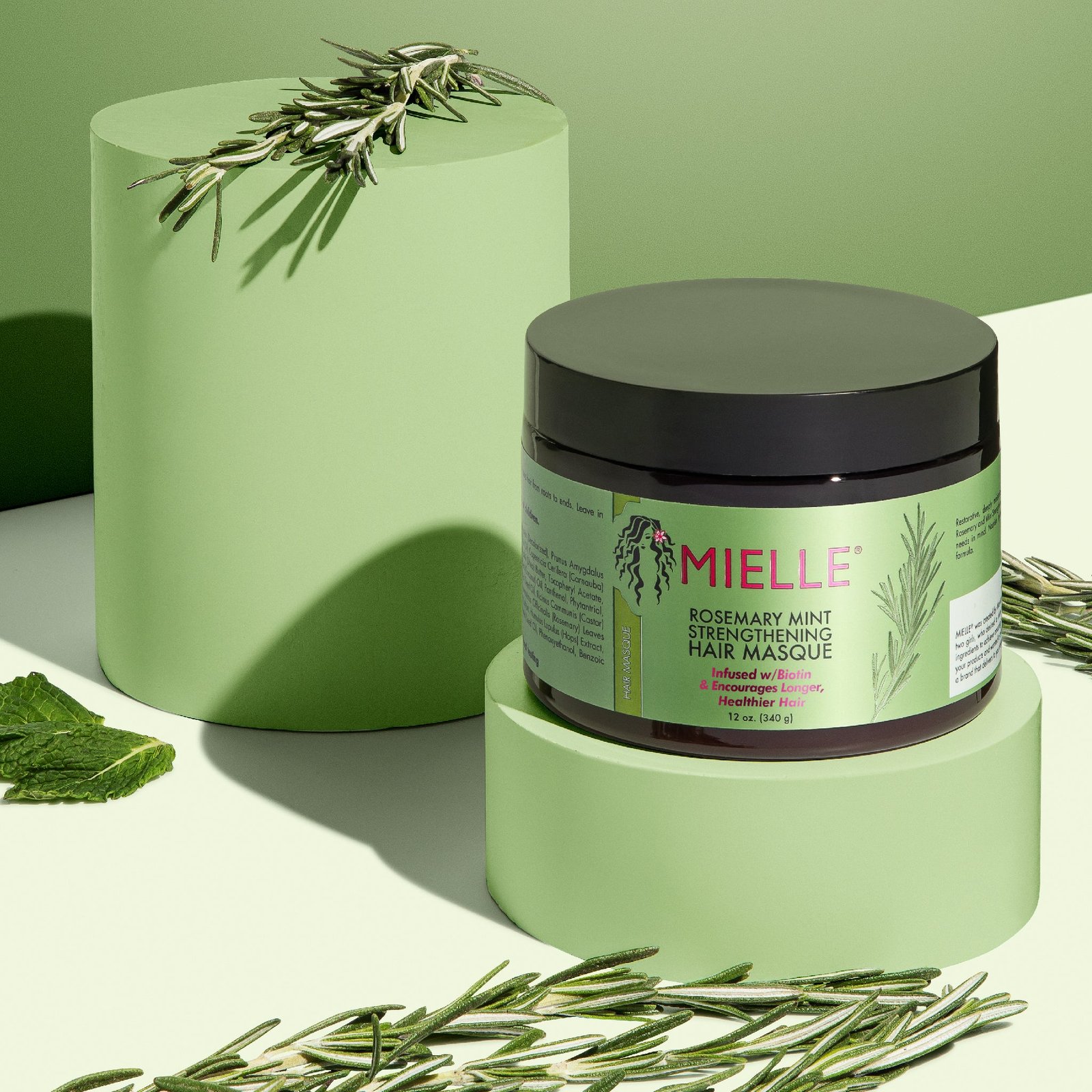 20230613-Mielle_StylizedPhotographyResize-RM_I_5000x.jpg Mielle Rosemary Mint Strengthening Hair Masque - Image 2