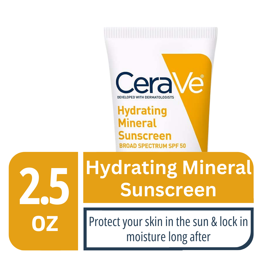 39.png Cerave Hydrating Mineral Sunscreen SPF 50 Face Lotion - Image 2