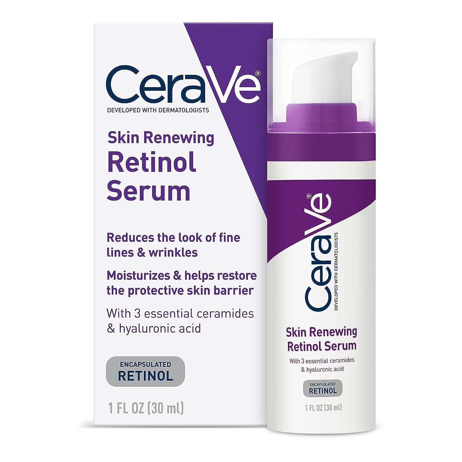61YCTFZYjlL._SL1500_-1.jpg Cerave Skin Renewing Retinol Serum - Image 1