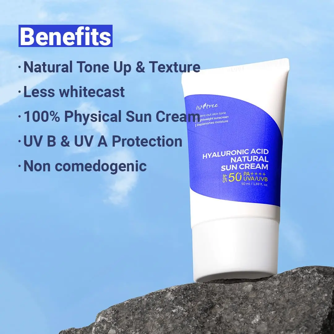 61yncezCxiL._SL1080_ ISNTREE Hyaluronic Acid Natural Suncream SPF50 PA++++ - Image 5