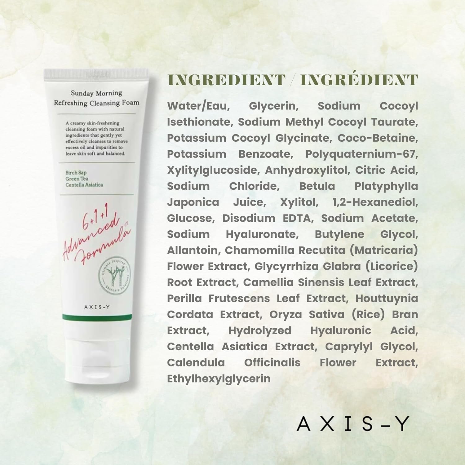 81Ocs+KhiyL._SL1500_ AXIS-Y Sunday Morning Refreshing Cleansing Foam - Image 2