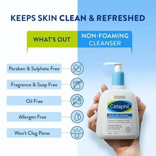 41LzGxzFEPL Cetaphil Gentle Skin Cleanser Dry to Normal,Sensitive Skin - Image 3