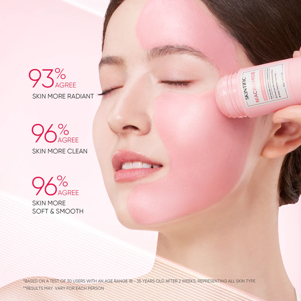 SKT-147-3 SKINTIFIC NIACINAMIDE BRIGHT BOOST CLAY STICK MASK - Image 6