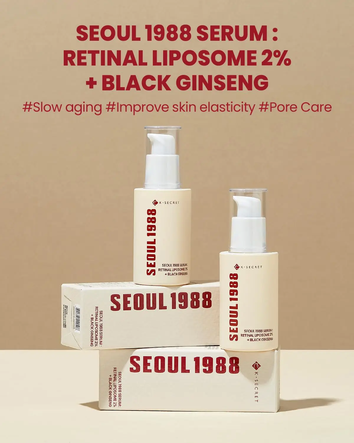 610m6bbDA5L._SL1500_ KSECRET | SEOUL 1988 Serum : Retinal Liposome 2% + Black Gingeng - Image 2